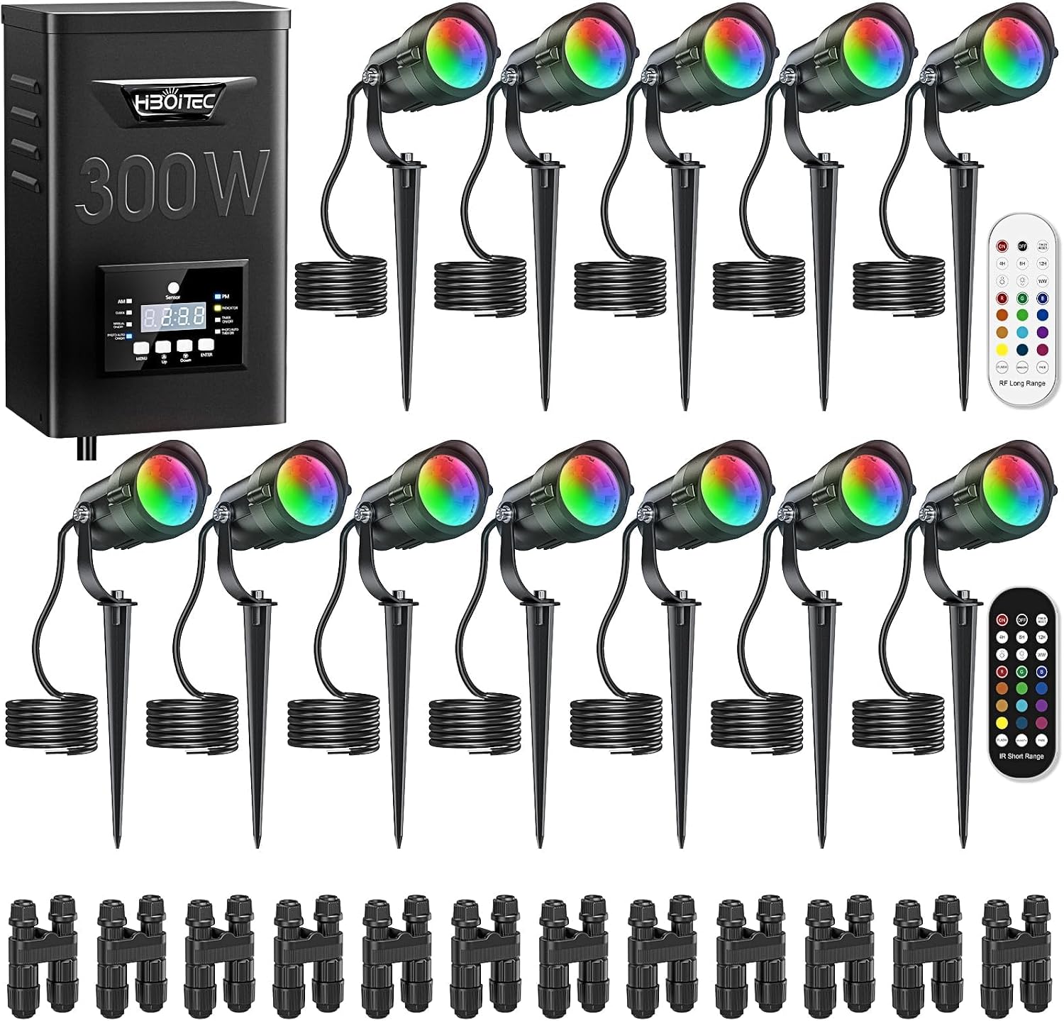 Outdoor Lighting Kit With Transformer - مجموعة إضاءة المناظر الطبيعية HIBOITEC بقوة