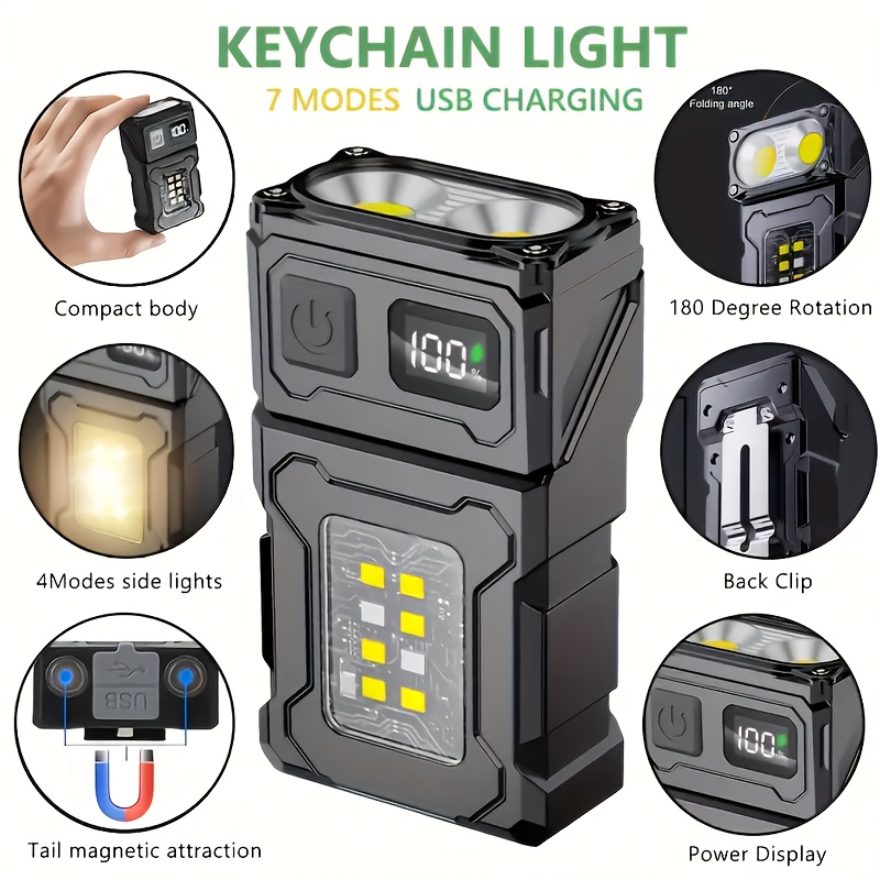 Outdoor Lighting Usa - مصباح جيب LED صغير قابل لإعادة