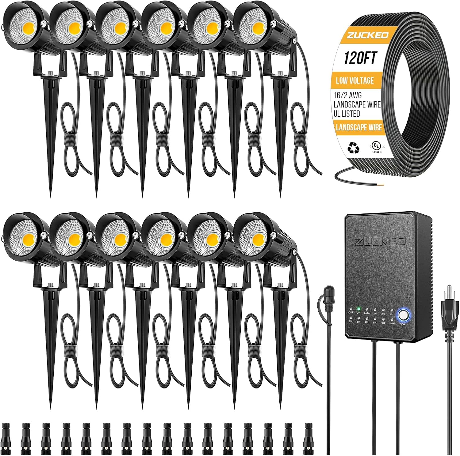 Outdoor Lighting Kit With Transformer - مجموعة إضاءة المناظر الطبيعية المتكاملة منخفضة