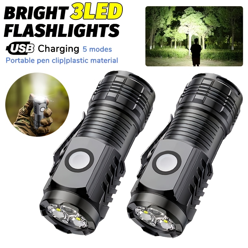 Outdoor Lighting Usa - مصباح يدوي LED محمول صغير وقوي،
