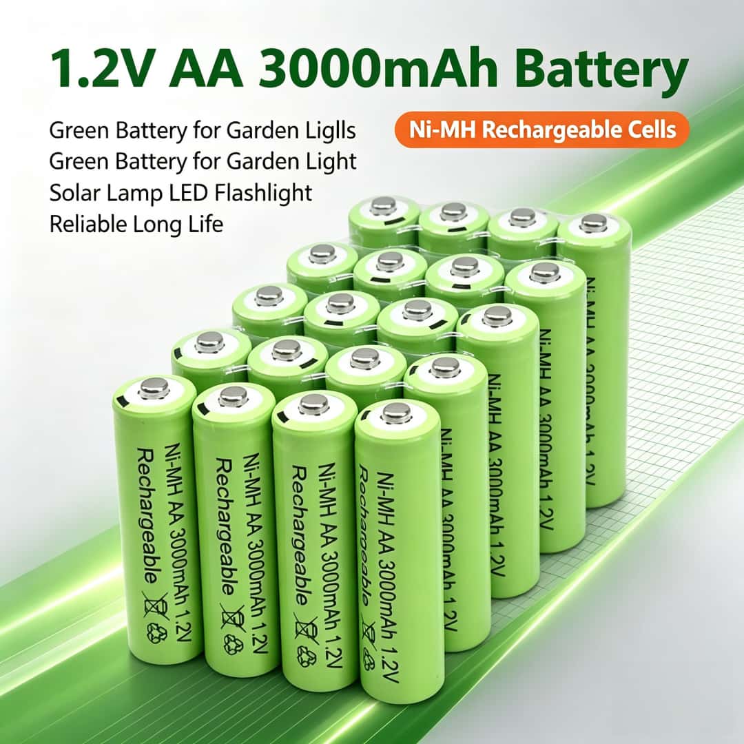 Fire Torch Solar - 2-100 قطعة بطاريات قابلة للشحن 1.2