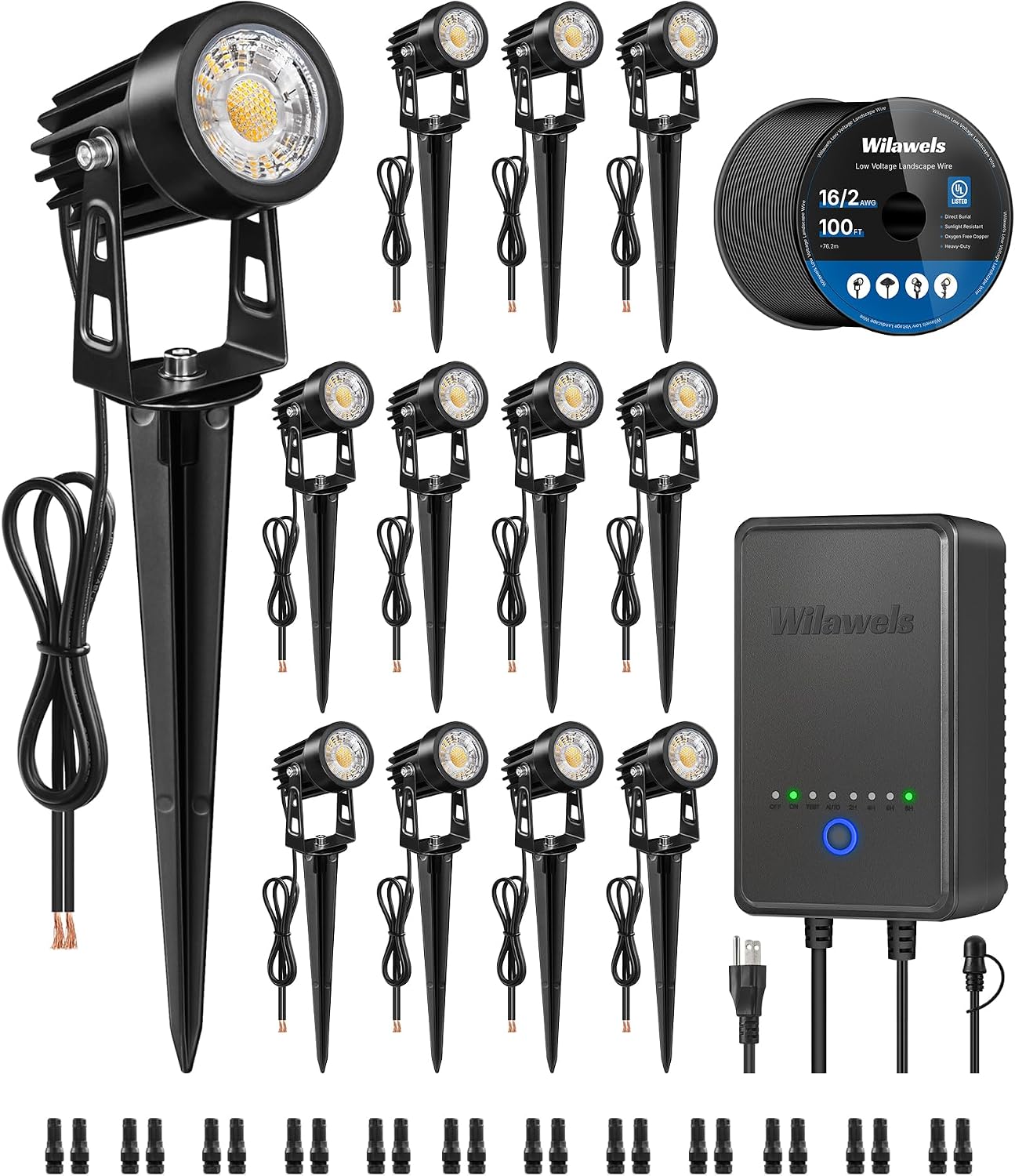 Outdoor Lighting Kit With Transformer - طقم إضاءة LED للمناظر الطبيعية منخفض