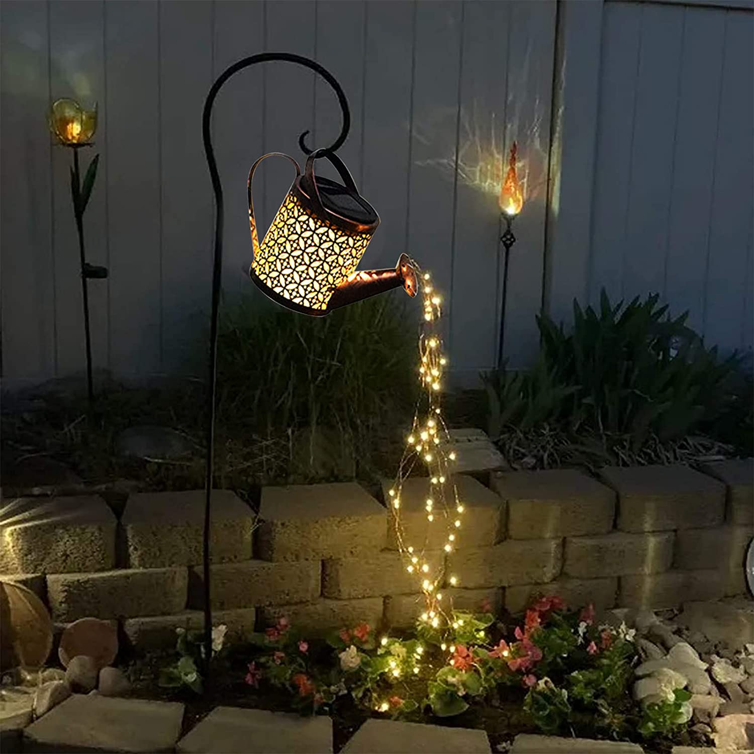Outdoor Lighting Bronze - مسقاة بالطاقة الشمسية ضوء معلق غلاية