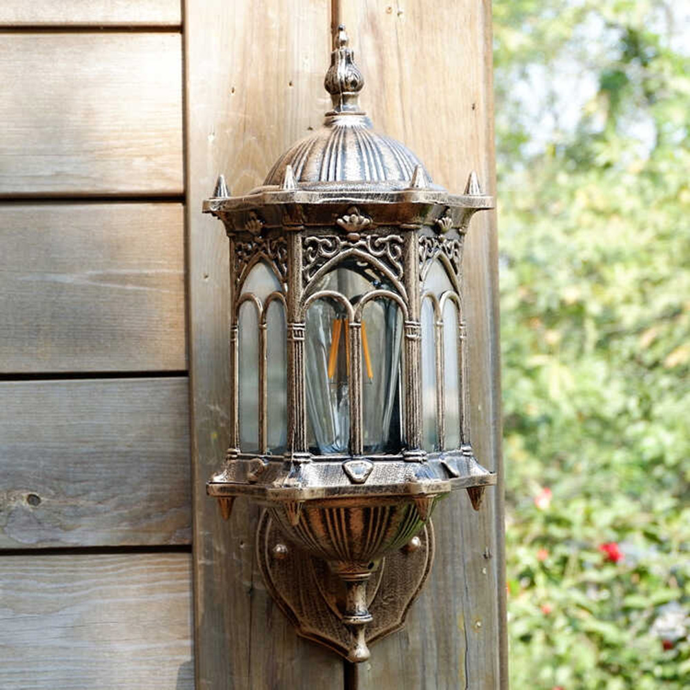 مصباح جداري خارجي بتصميم تاج 8 - مراجعة Outdoor Lighting Bronze وسعره