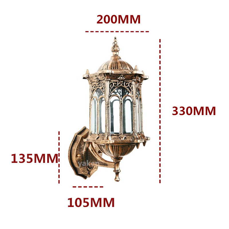 مصباح جداري خارجي بتصميم تاج 8 - مراجعة Outdoor Lighting Bronze وسعره