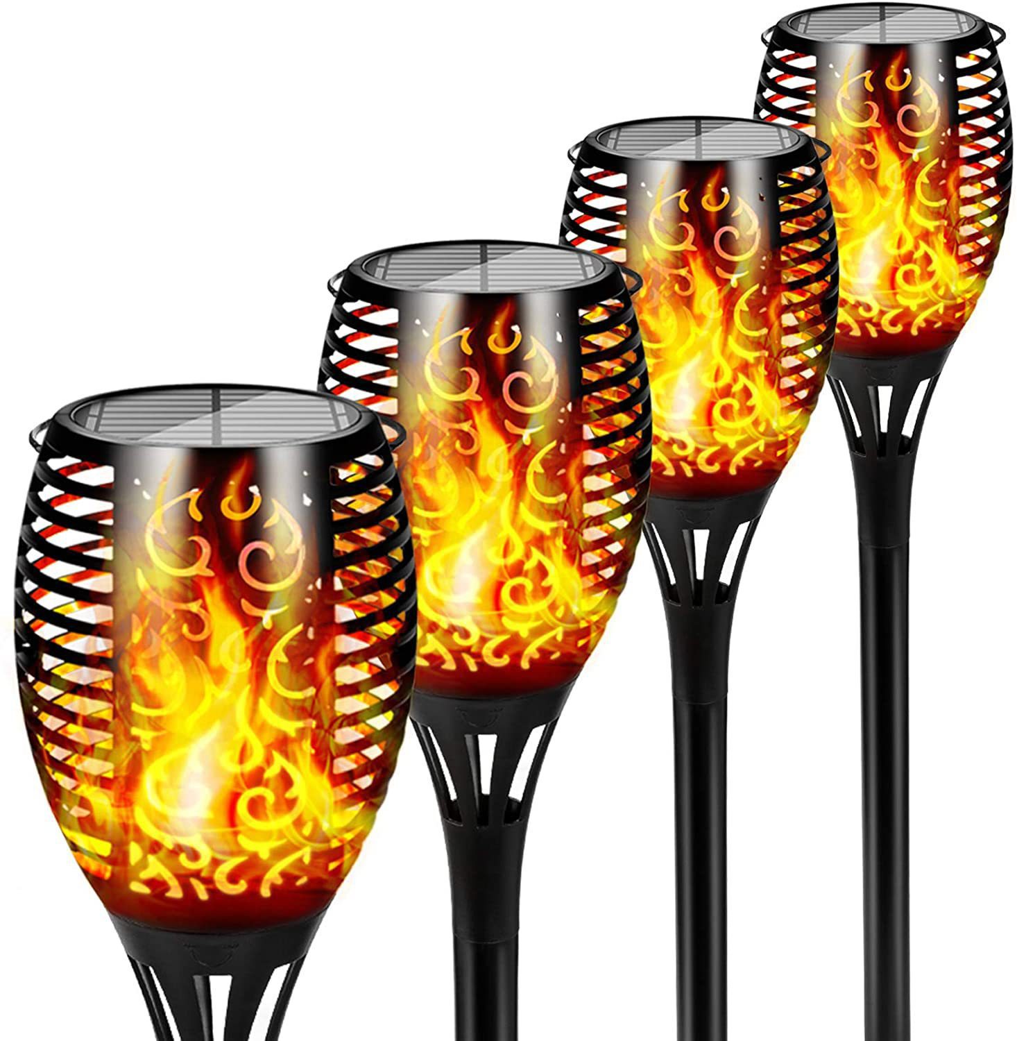 مصباح شمسي بتأثير اللهب مع 12  - مراجعة Fire Torch Solar وسعره