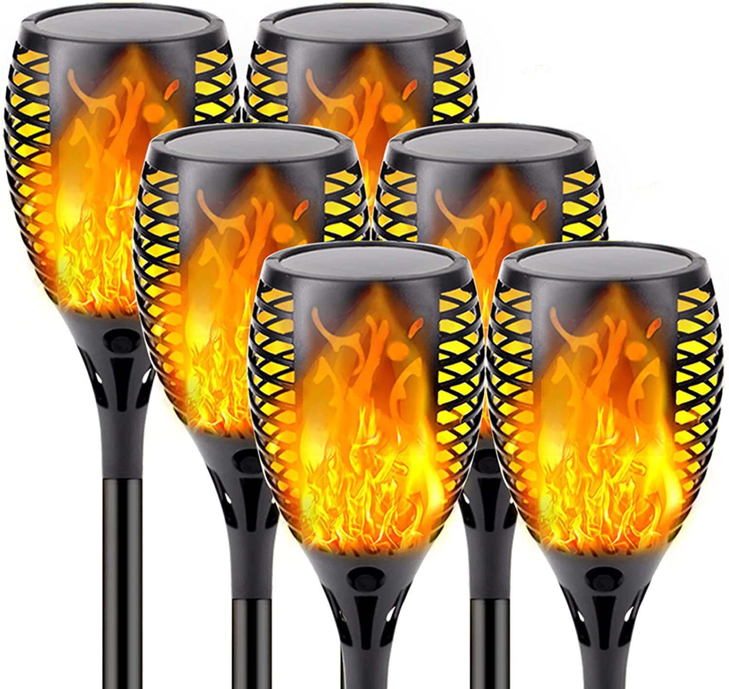 مصباح شمسي بتأثير اللهب مع 12  - مراجعة Fire Torch Solar وسعره