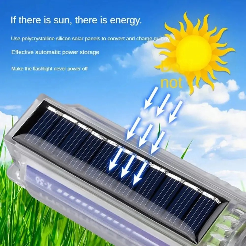 مصباح يدوي LED قوي مع إضاءة جا - مراجعة Fire Torch Solar وسعره