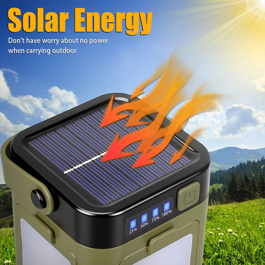 المحمولة LED الشمسية التخييم م - مراجعة Fire Torch Solar وسعره