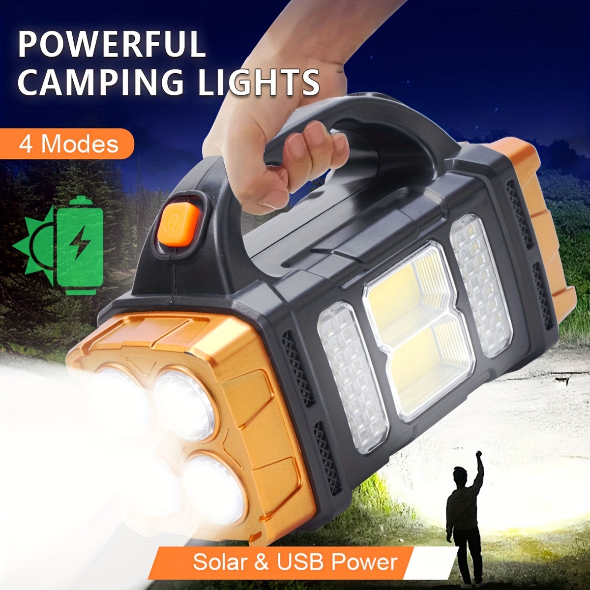 مصباح يدوي LED شمسي عالي الطاق - مراجعة Outdoor Lighting Usa وسعره