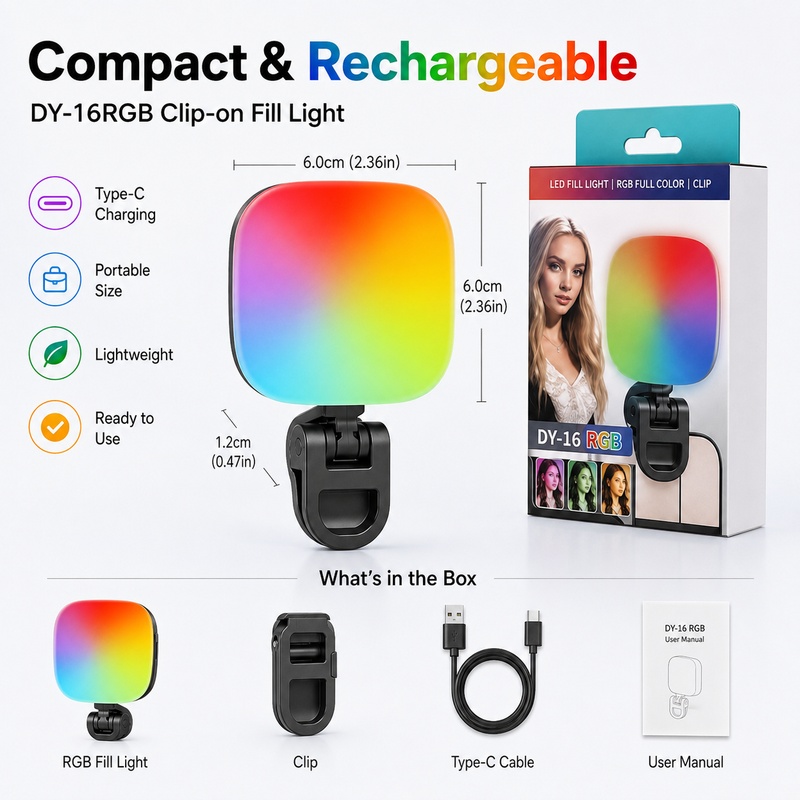 مصباح إضاءة LED محمول RGB للتص - مراجعة Outdoor Lighting Video وسعره