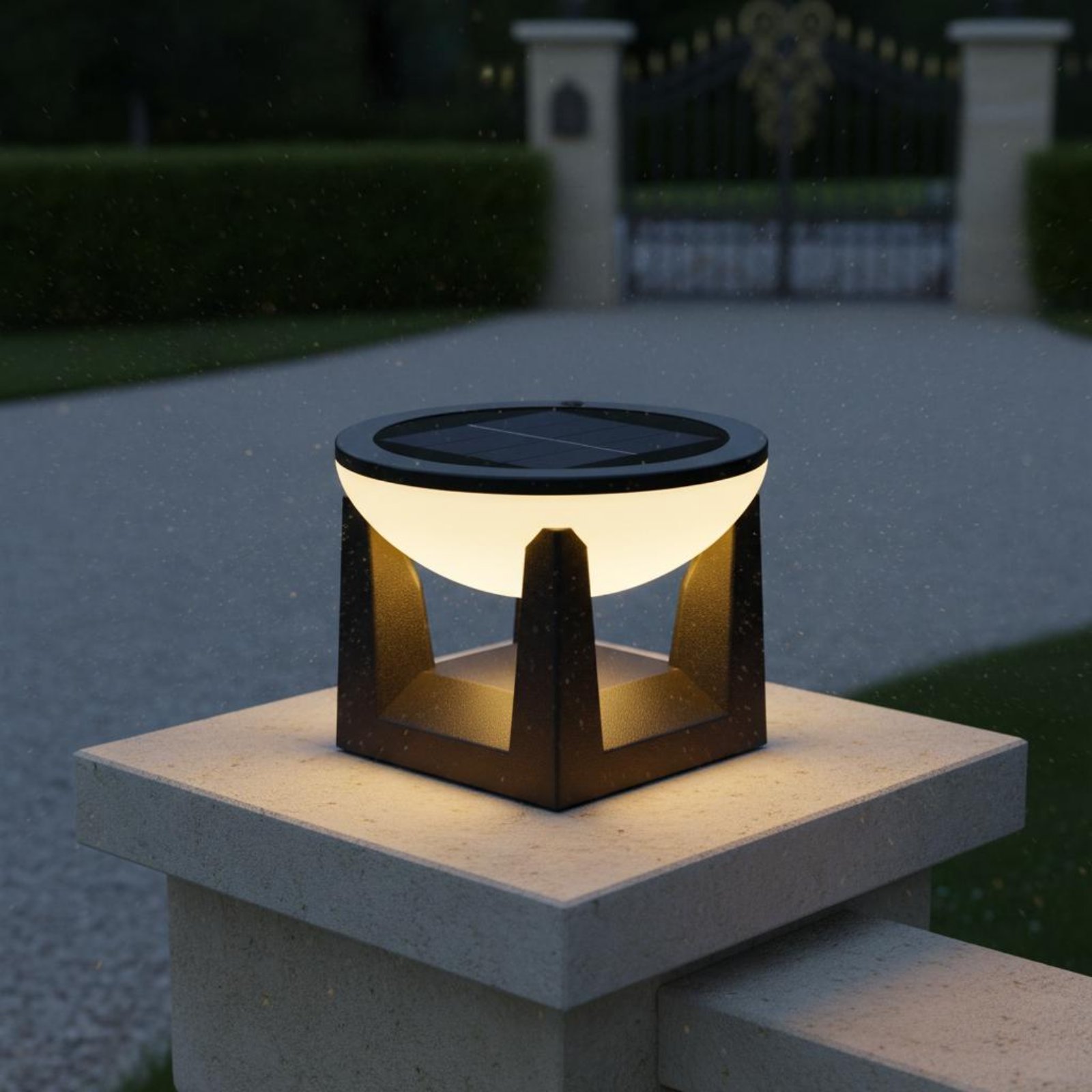 مصباح عمود شمسي سهل التركيب، إ - مراجعة Outdoor Lighting Traditional وسعره
