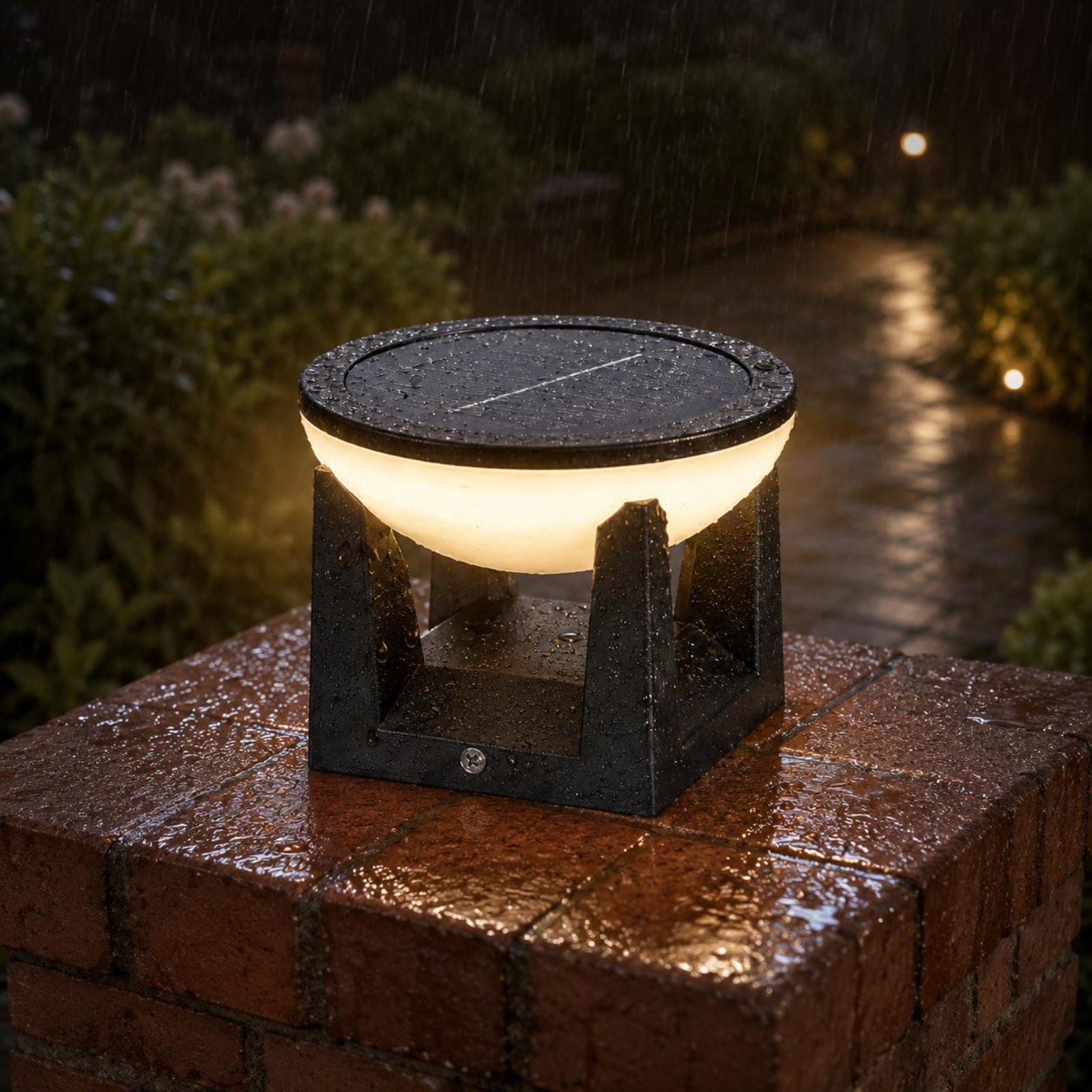 مصباح عمود شمسي سهل التركيب، إ - مراجعة Outdoor Lighting Traditional وسعره