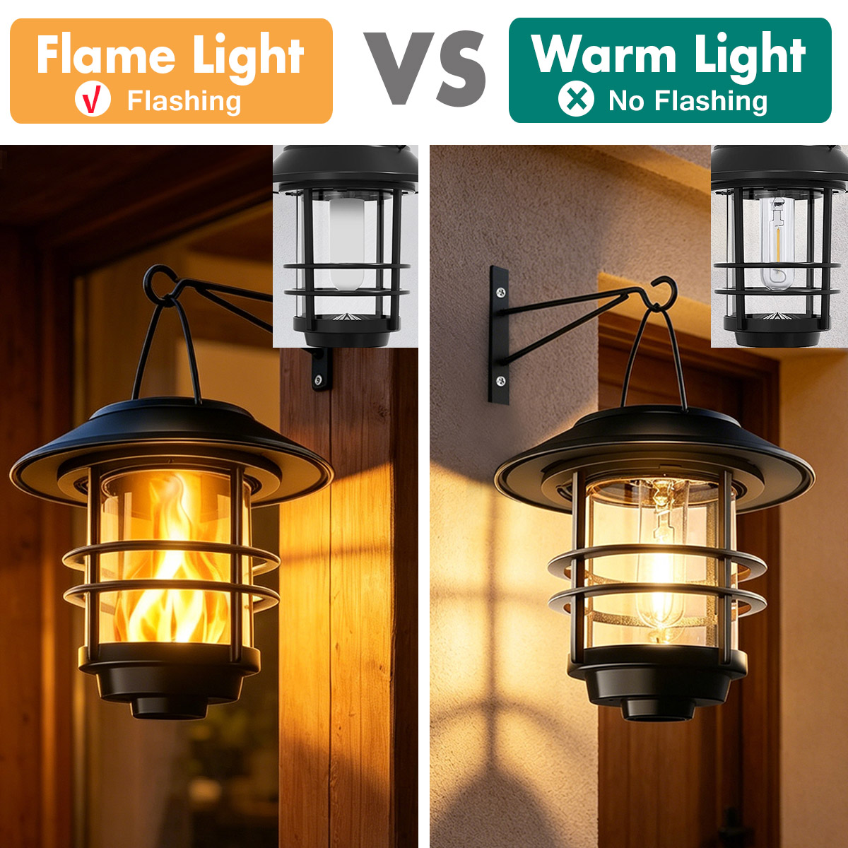 1 قطعة فانوس معلق بالطاقة الشم - مراجعة Fire Torch Solar وسعره